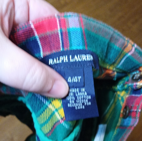 Ralph Lauren Green and Red Plaid Girls Skirt 4T - Picture 2 of 3